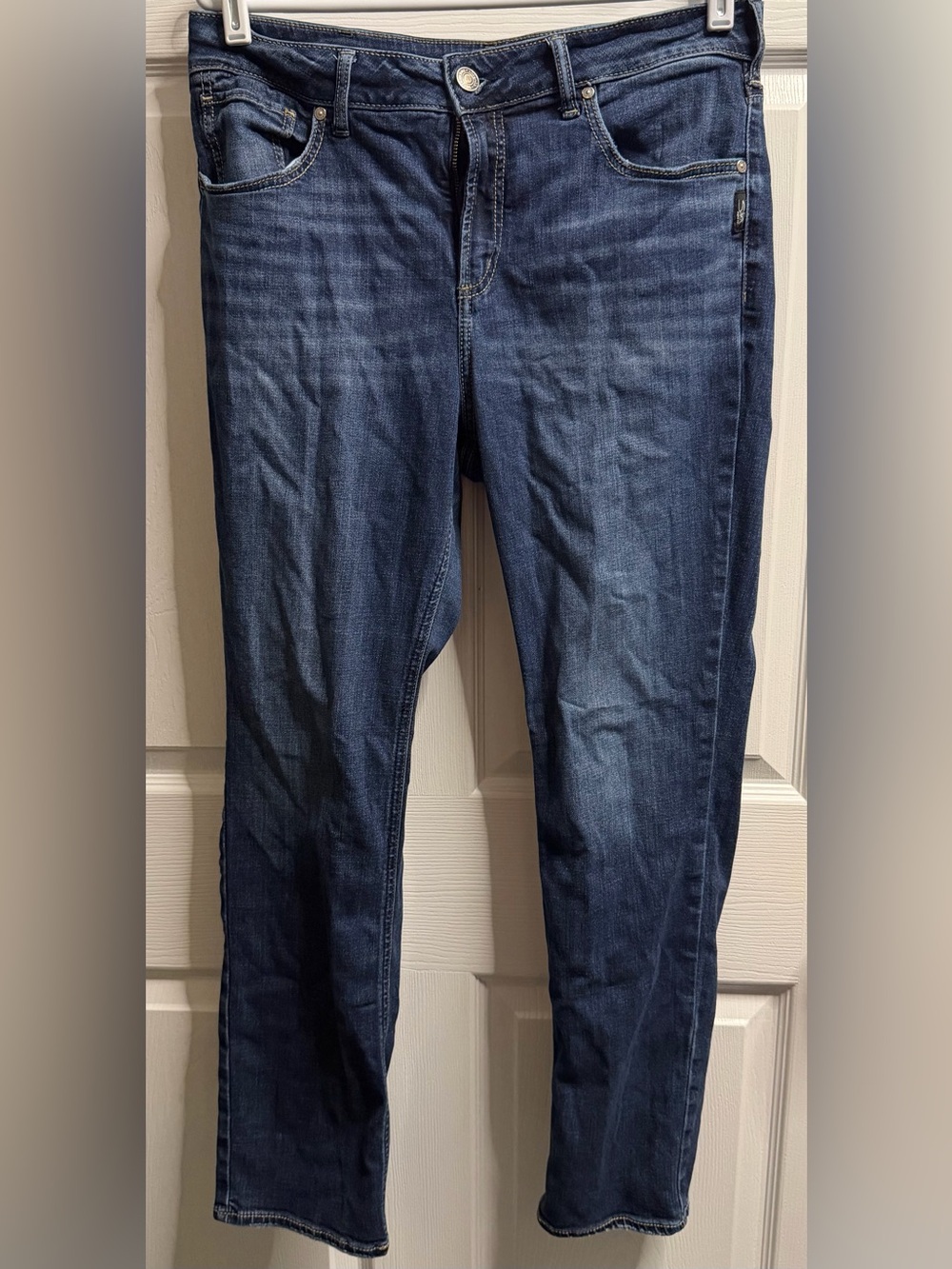 Silver Jeans Straight-Leg Dark Indigo Women's Jeans